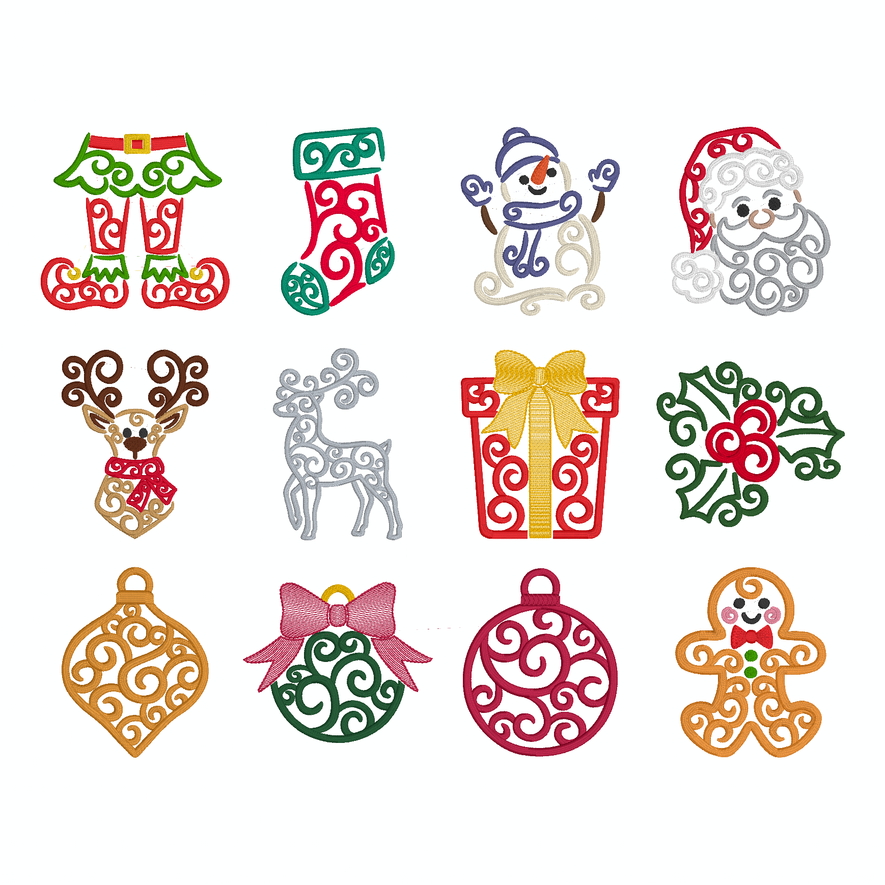 Start your Christmas Decorating Early with our Free “12 Swirly Days of Christmas” Design Library