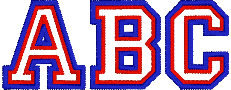 2 Color Varsity font from Embrilliance Font Collection 2