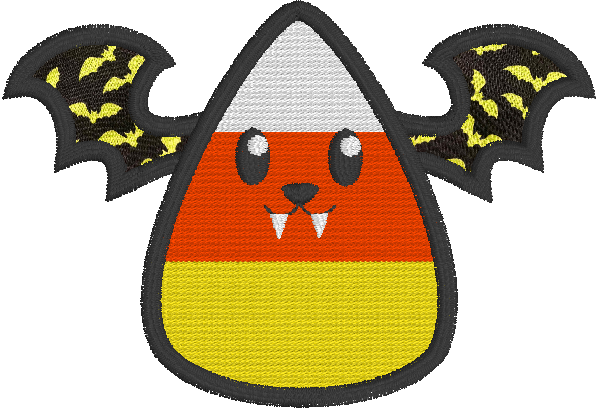 Tis the Season a Free Vampire Candy Corn Applique Design!