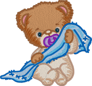 Teddy Bear Embroidery Design without Embrilliance Enthusiast's Knockdown Stitch Feature