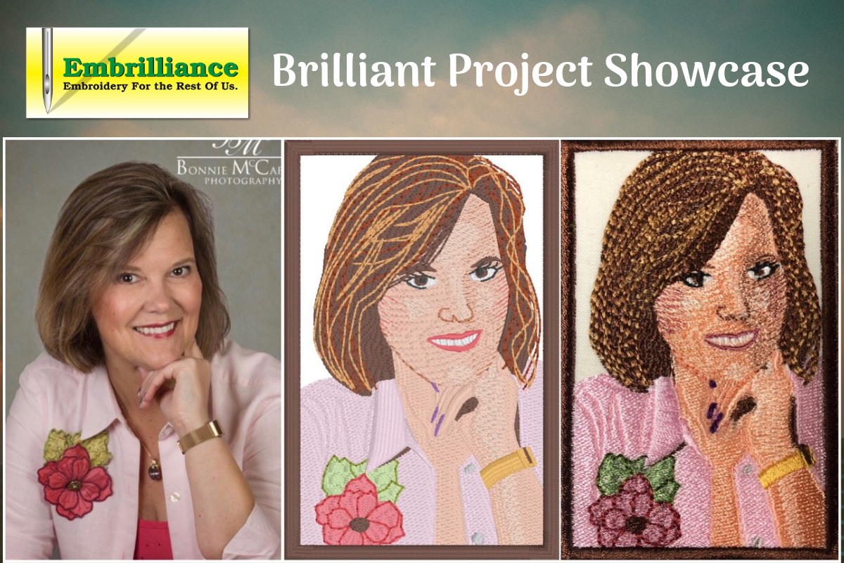 A photo-realistic embroidery created with StitchArtist