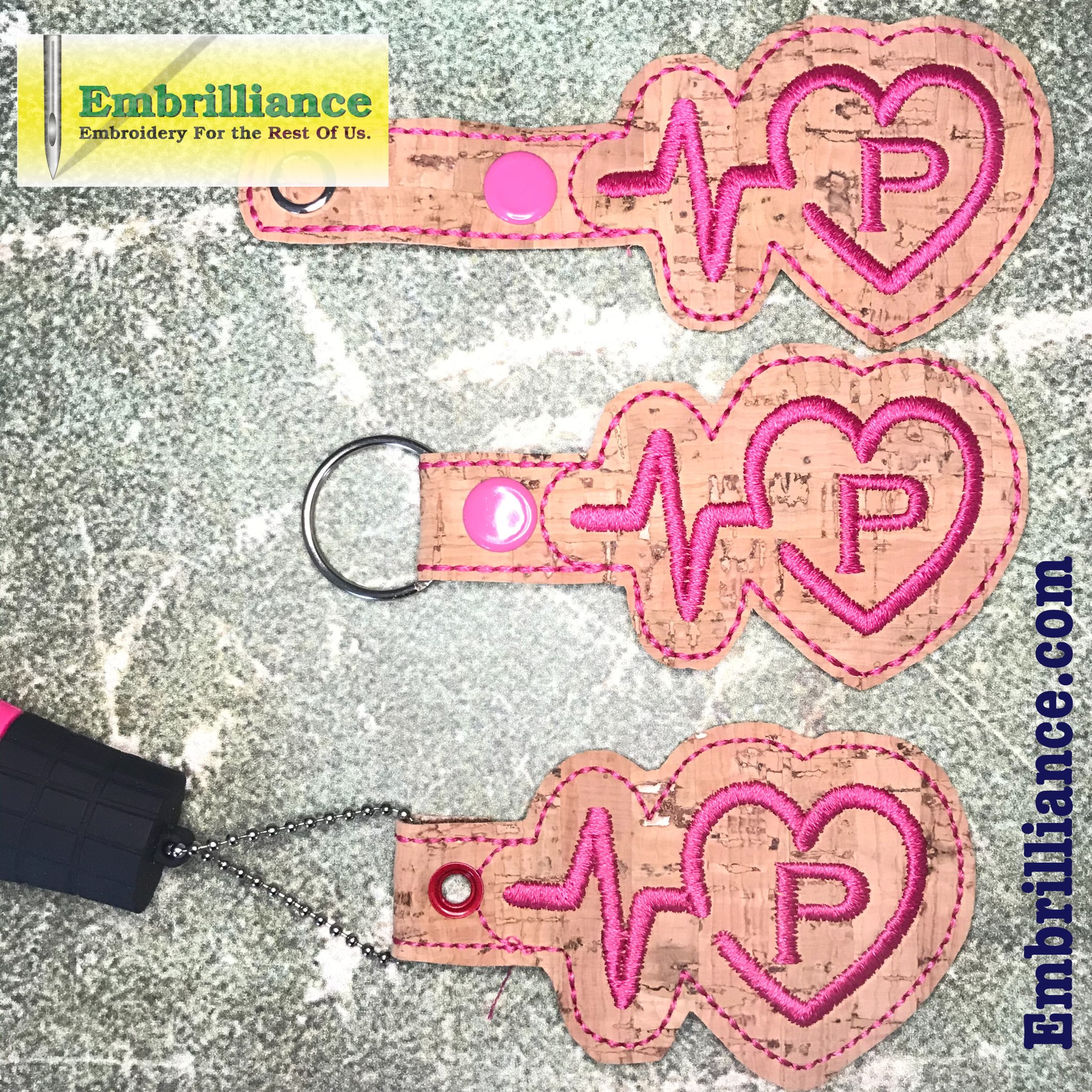 Stay Strong and Stitch On! #1: Heartbeat Heart Key Fob