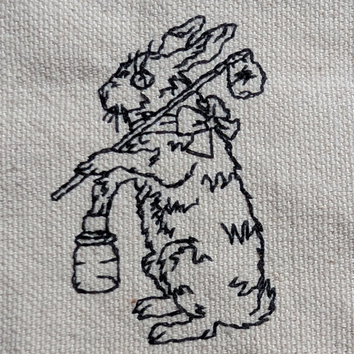 Free Vintage Sketch Easter Rabbit Design