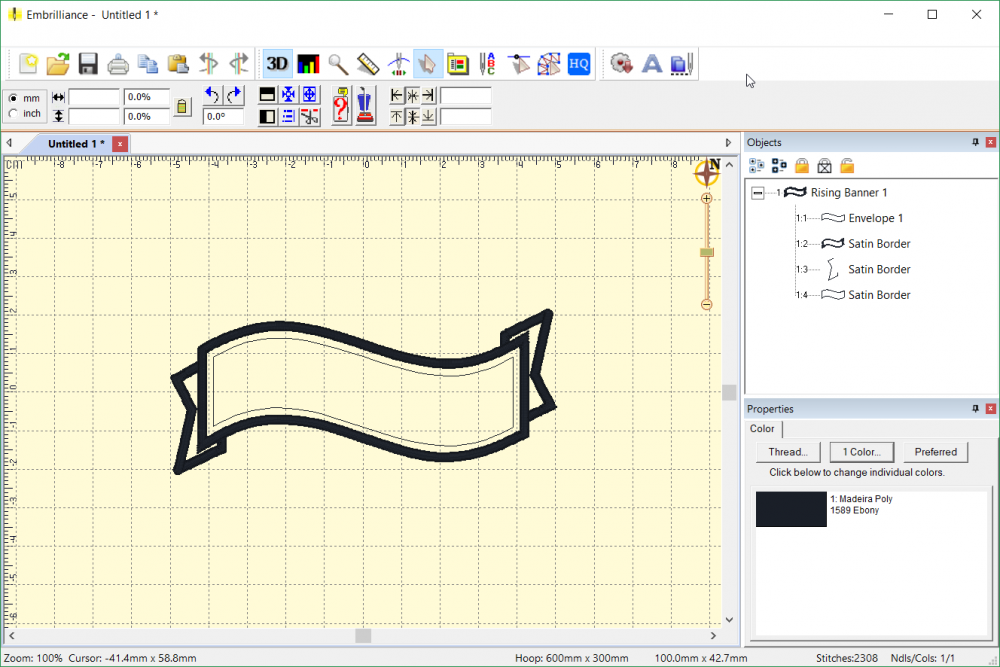Embrilliance Essentials with Word Art / Text Warping Envelope Design Merge