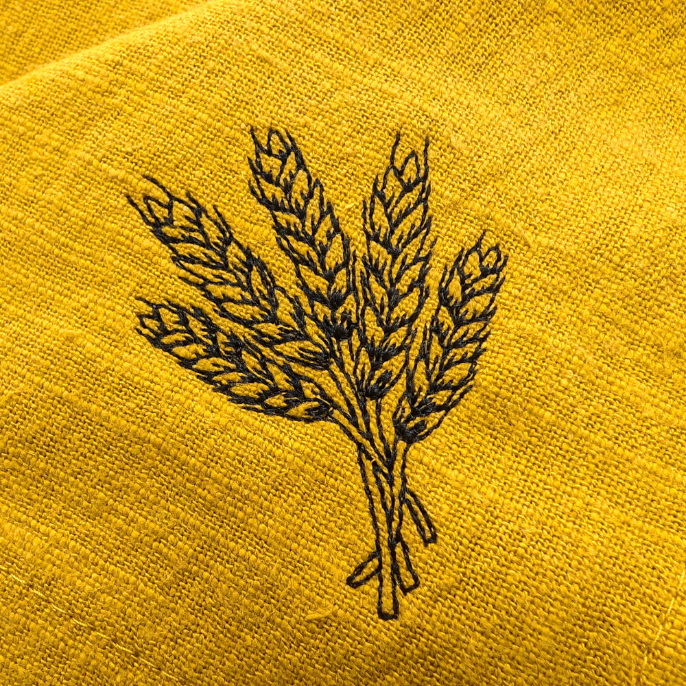 A Free Wheat Embroidery Design
