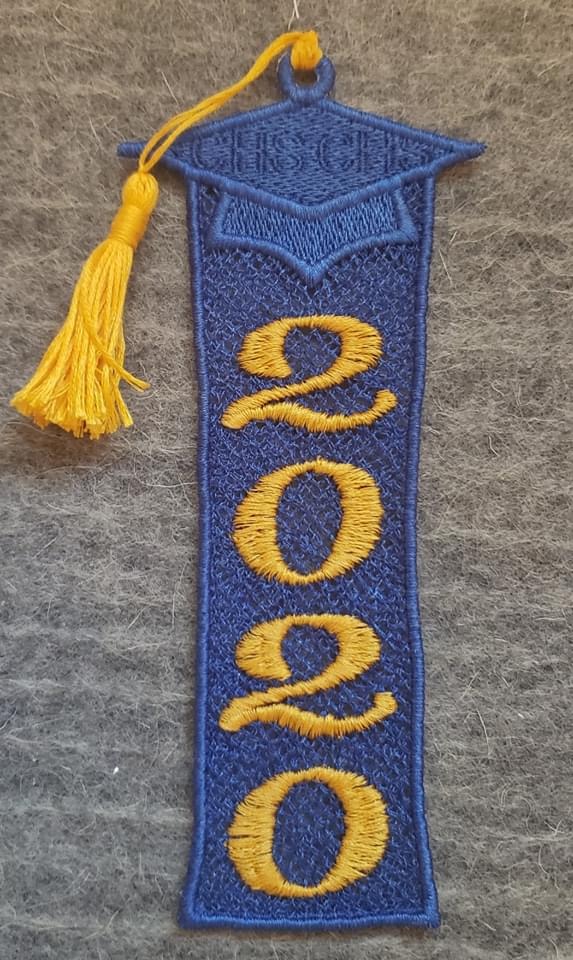 Stay Strong & Stitch On! Graduation bookmark