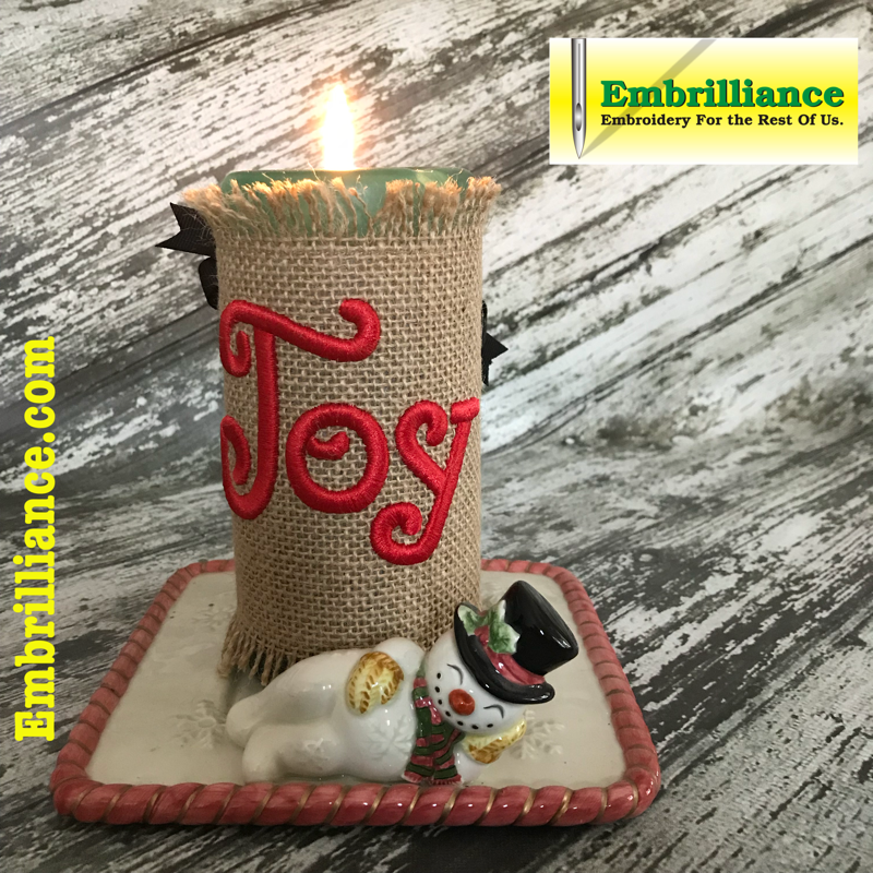 3D Foam Free Design: Burlap Candle Wrap Project