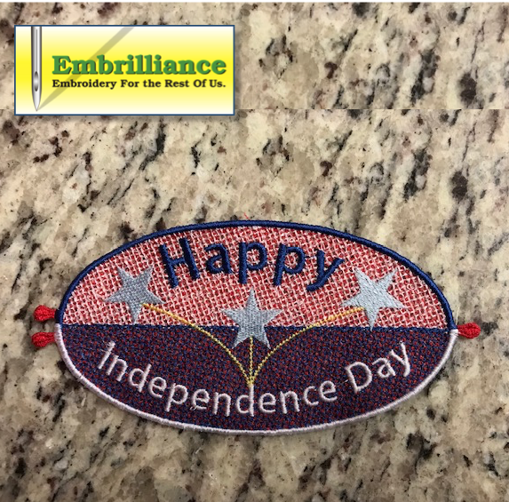 Free Patriotic Napkin Ring Freestanding Lace Embroidery Design