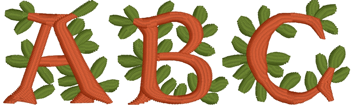 Leaf font from Embrilliance Font Collection 2