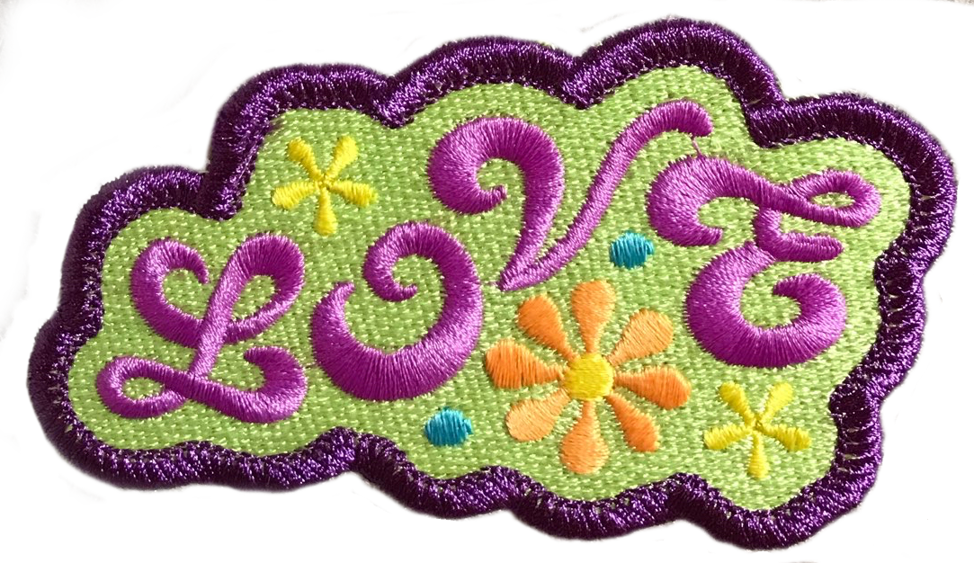 Love contour patch created with 2 clicks using Embrilliance PatchArtist's 'Page Wrap' tool.