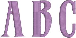 Roman Tall or Tiberius Machine Embroidery Font for Embrilliance from Font Collection 1 by BriTon Leap