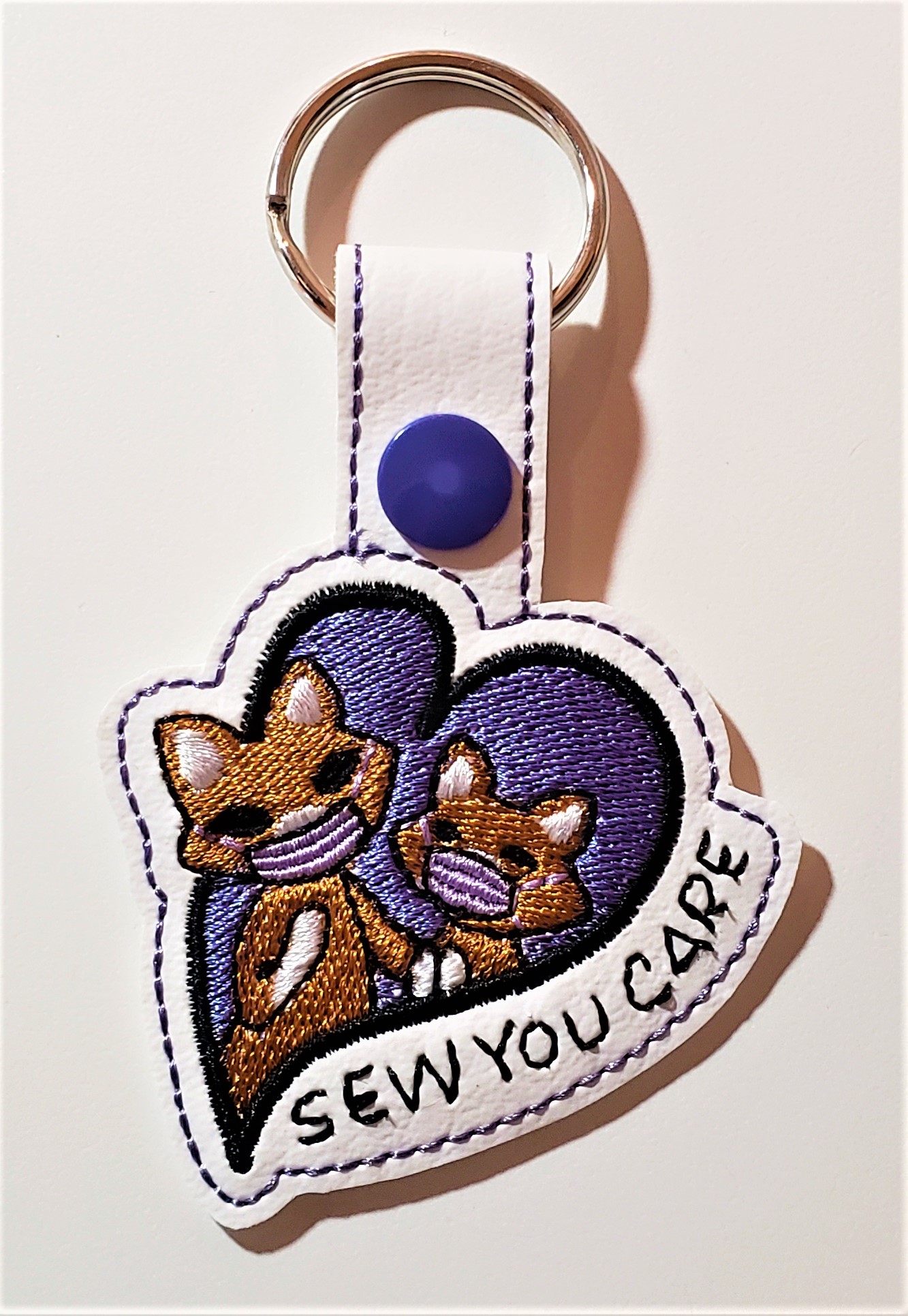Sew You Care key fob design
