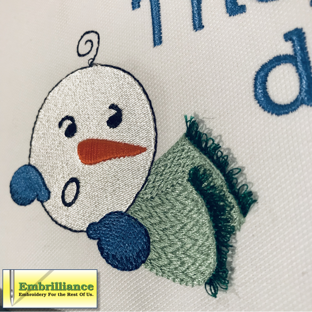 Snowman with Fringe Scarf