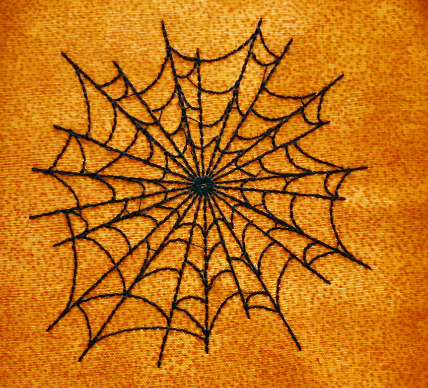 Spiderweb embroidery design