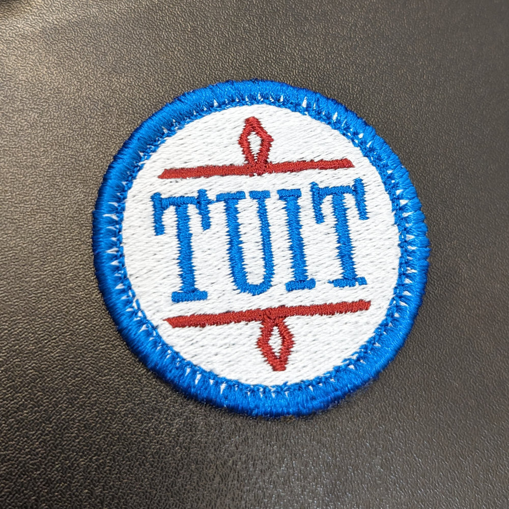 Free ‘Round Tuit’ Dad Joke Patch Design