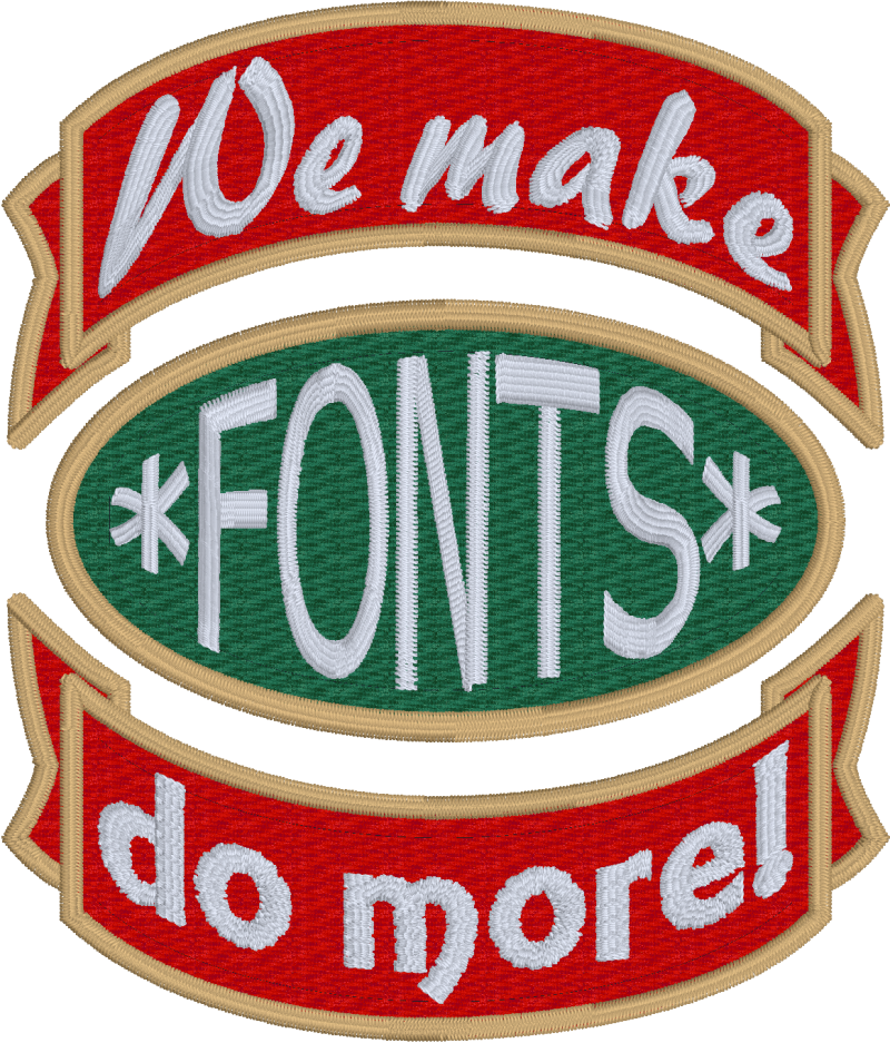 3 Free Embroidery fonts in BX format placed in 3 Embrilliance Envelopes