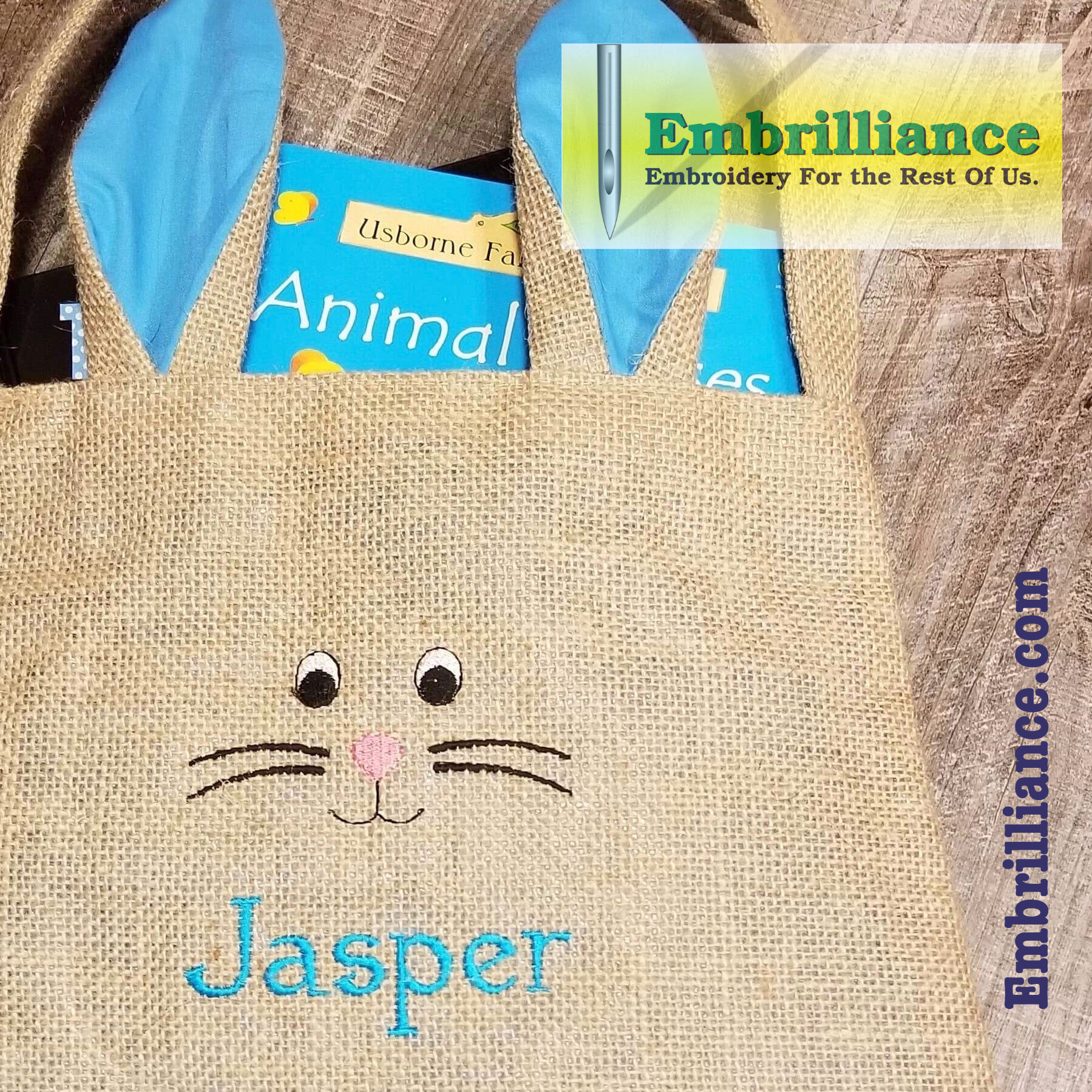 Bunny Face for an Easter Tote