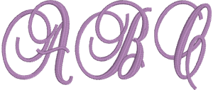 Fancy Script or Fancy Machine Embroidery Font for Embrilliance from Font Collection 1 by BriTon Leap