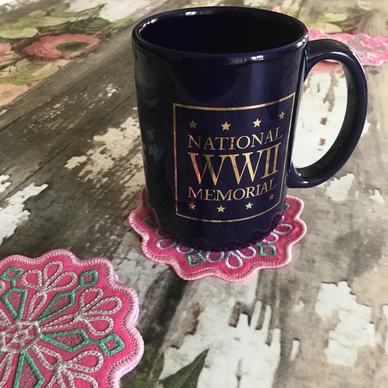 In The Hoop Snowflake Coaster Project