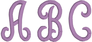 Script Machine Embroidery Font for Embrilliance from Font Collection 1 by BriTon Leap
