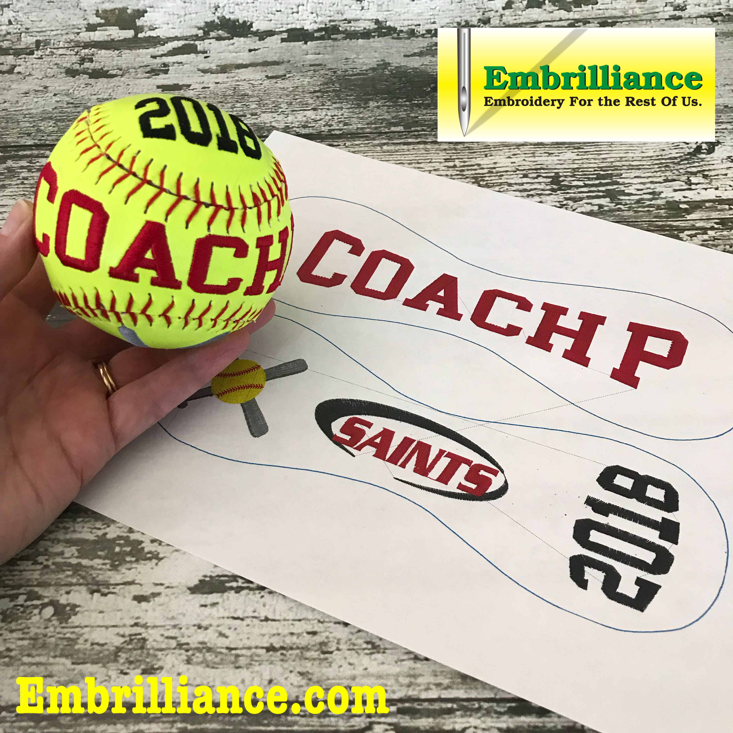 Embroidered Baseballs & Softballs